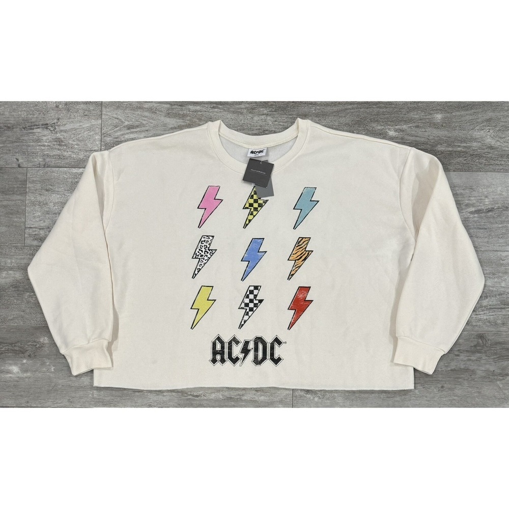 NEW Grayson Threads AC DC Graphic Fleece Lined Sweater Womens Size 2XL